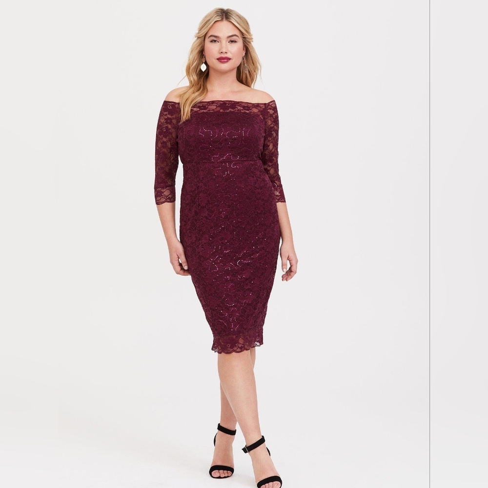 Torrid size 16 mini lace bodycon dress